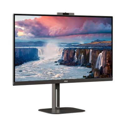 Монитор AOC Q27V5CW/BK, 27" IPS WLED, 2560x1440@75Hz, 4ms GtG, 1ms MPRT, 300cd m/2, 1000:1, 20M:1 DCR, Adaptive Sync, FreeSync, Low Blue Light, 5Wx2, Tilt, Height Adjust, Pivot, Swivel, HDMI, DP, USB hub