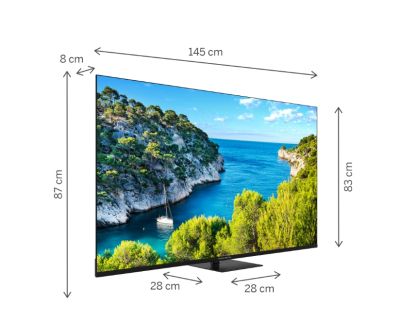 Телевизор Thomson Smart UHD TV 65"; Google TV; 3840 x 2160 (4K UHD), 4000:1, DLED, 60 Hz, DVB-T/T2/C/S/S2, HDR10, Wi-Fi, Bluetooth, LAN, HDMI 2 (2.0) + 2 (2.1), USB 2 (2.0) + 1 (3.0),Central Swivel Stand, Black
