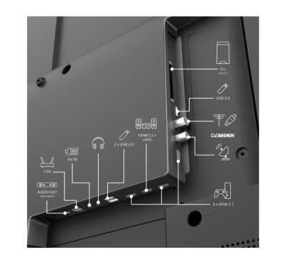 Телевизор Thomson Smart UHD TV 65"; Google TV; 3840 x 2160 (4K UHD), 4000:1, DLED, 60 Hz, DVB-T/T2/C/S/S2, HDR10, Wi-Fi, Bluetooth, LAN, HDMI 2 (2.0) + 2 (2.1), USB 2 (2.0) + 1 (3.0),Central Swivel Stand, Black