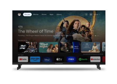 Телевизор Thomson Smart FHD TV 32"; Google TV; 1920 x 1080 (FHD), DLED, 60 Hz, DVB-T/T2/C/S/S2, Wi-Fi, Bluetooth, LAN, HDMI 3 (1.4), USB 2 (2.0), 12 Volt adapter included, Side Feet, Black
