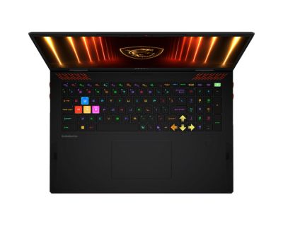 Лаптоп MSI Raider A18 HX A9WJG, NVIDIA GeForce RTX 5090 24GB GDDR7 1824 AI TOPS, AMD Ryzen 9 9955HX3D (16C/32T Up to 5.4 GHz, 128 MB L3), 18" 16:10 UHD+ (3840x2400) MiniLED, 120Hz, 64GB DDR5 2x32 Up to DDR5-5600, 2TB Gen4 SSD, Wi-Fi 7, Windows 11 Home, 3.