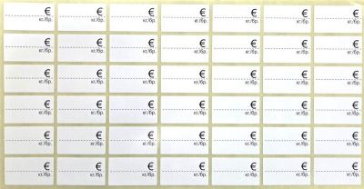 Етикети за цени EURO 17х30 mm 10л.х42ет./комплект Бели
