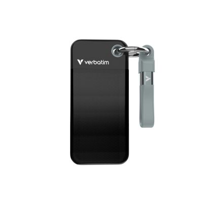 Твърд диск Verbatim Pocket SSD USB 3.2 Gen 2 512GB Black/Grey