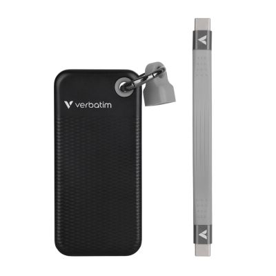 Твърд диск Verbatim Pocket SSD USB 3.2 Gen 2 512GB Black/Grey