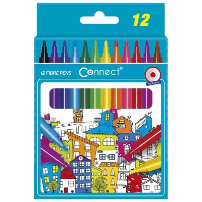 Флумастери Connect 12 цвята