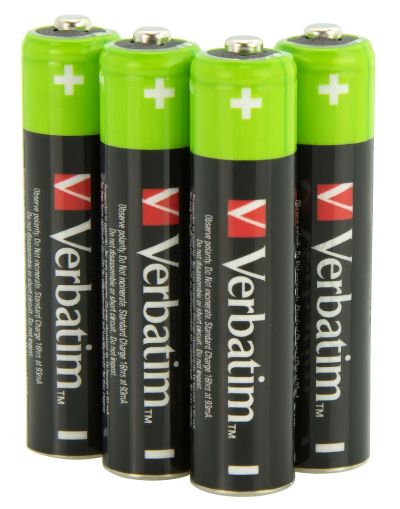 Батерия Verbatim Rechargeable Battery AAA 4 Pack / HR03