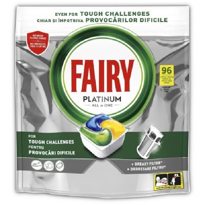 Таблетки за съдомиялна Fairy Platinum All in One Lemon 96 бр.