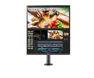 Монитор LG 28MQ780-B, 27.6" 16:18 DualUp Monitor, SDQHD Ergo (2560x2880) Nano IPS Display, DCI-P3 98%, 5ms, 1000:1, 300 cd/m2, HDR10, Speaker MAXX Audio, USB type-C, HDMI, Reader Mode, DP, PBP, Built-in KVM, Tilt/Height/Swivel/Pivot/Extend/Retract, Black