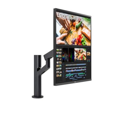 Монитор LG 28MQ780-B, 27.6" 16:18 DualUp Monitor, SDQHD Ergo (2560x2880) Nano IPS Display, DCI-P3 98%, 5ms, 1000:1, 300 cd/m2, HDR10, Speaker MAXX Audio, USB type-C, HDMI, Reader Mode, DP, PBP, Built-in KVM, Tilt/Height/Swivel/Pivot/Extend/Retract, Black