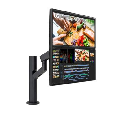 Монитор LG 28MQ780-B, 27.6" 16:18 DualUp Monitor, SDQHD Ergo (2560x2880) Nano IPS Display, DCI-P3 98%, 5ms, 1000:1, 300 cd/m2, HDR10, Speaker MAXX Audio, USB type-C, HDMI, Reader Mode, DP, PBP, Built-in KVM, Tilt/Height/Swivel/Pivot/Extend/Retract, Black
