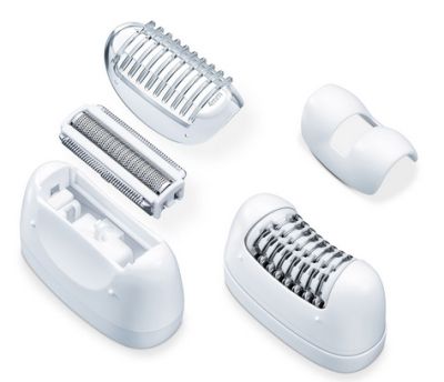 Епилатор Beurer HL 76 4-in-1 Epilator wet & dry , 42 tweezers, Extra-bright LED light, 2 speed settings, 2x epilator attachments (glide & precision attachment) & 2x shaver attachments (shaving & trimming attachment), Cordless, Powerful lithium-ion battery
