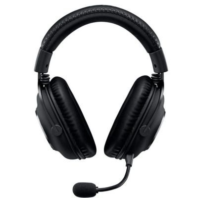 Слушалки Logitech PRO X Wireless Headset, Lightspeed Wireless, PRO-G 50 mm Drivers, 7.1 DTS Headphone:X 2.0 Surround, Leather/Mesh Memory Foam Ear Cushions, Blue Voice Microphone, Black