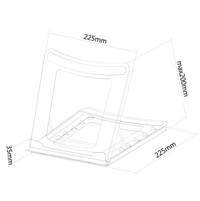 Стойка Neomounts Notebook Desk Stand (ergonomic, can be positioned in 5 steps)