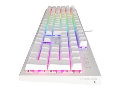 Клавиатура Genesis Gaming Keyboard Thor 303 White RGB Backlight US Layout Brown Switch