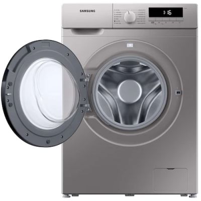 Пералня Samsung WW70T302MBS/LE, Washing machine 7 kg, 1200 rpm, Slim, Energy Efficiency D, Spin Efficiency B, Digital Inverter Technology, Quick Wash, Drum Clean, silver, black door