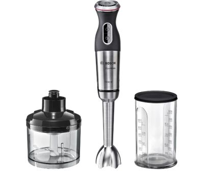Пасатор Bosch MS8CM6120, Blender, MaxoMixx, 1000 W, 12-speed, turbo button, Included mixing jug with scale and lid & mini chopper, Stainless steel