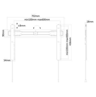 Стойка Neomounts Flat Screen Wall Mount (fixed)