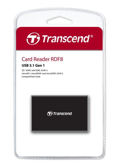 Четец за карти Transcend All-in-1 Multi Memory Card Reader, USB 3.0/3.1 Gen 1, Black