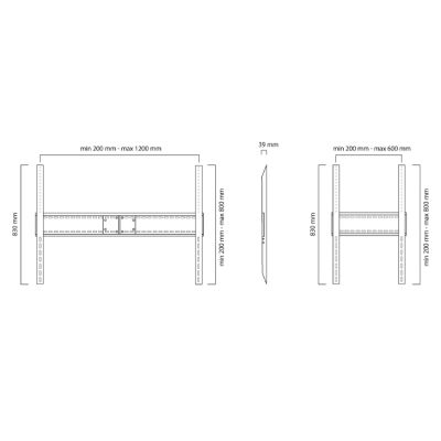 Стойка Neomounts Flat Screen Wall Mount - ideal for Large Format Displays (fixed) - 150 KG