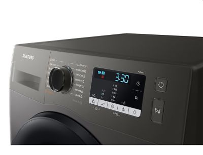 Сушилня Samsung DV90TA040AX/LE, Tumble Dryer with Heat Pump technology, 9kg, A++, Wrinkle prevention, Quick Dry 35 ', Stainless steel, Black door