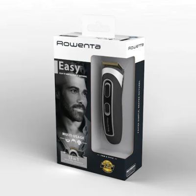 Машинка за подстригване Rowenta TN9140F4, Multistyler Trim & Style Easy, hair + beard + body + ear & nose, cordless, wet & dry, minimum cutting length 0.5mm, hair blade 42mm, 6 fix hair combs, hair cutting lengths 3, 6, 9, 12, mm, beard blade 32mm, 3 fix 