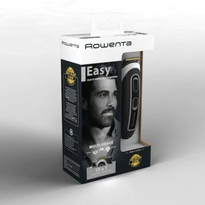 Машинка за подстригване Rowenta TN9140F4, Multistyler Trim & Style Easy, hair + beard + body + ear & nose, cordless, wet & dry, minimum cutting length 0.5mm, hair blade 42mm, 6 fix hair combs, hair cutting lengths 3, 6, 9, 12, mm, beard blade 32mm, 3 fix 