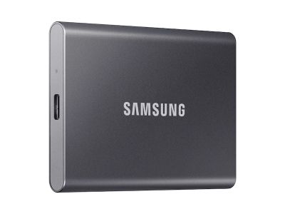 Твърд диск Samsung Portable SSD T7 2TB, USB 3.2, Read 1050 MB/s Write 1000 MB/s, Titan Gray
