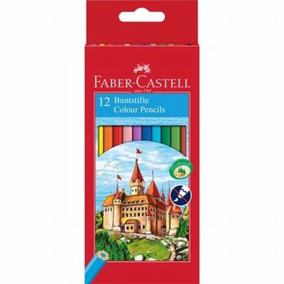 Цветни моливи Faber-Castell CastleШестоъгълни, 12 цвята