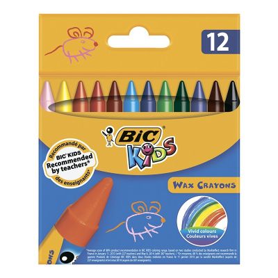 Пастели BIC Kids Wax Восъчни 12 цвята