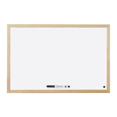 Бяла дъска Bi-OfficeНемагнитна, с дървена рамка 30x40 cm