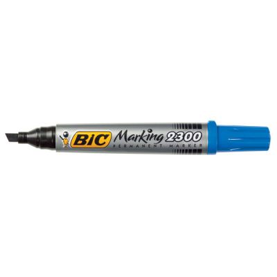 Перманентен маркер Bic 2300Скосен връх 3.1-5.3 mm Син