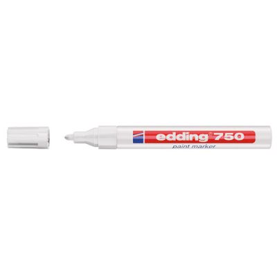 Paint маркер Edding 750 Объл връх 2-4 mm Бял