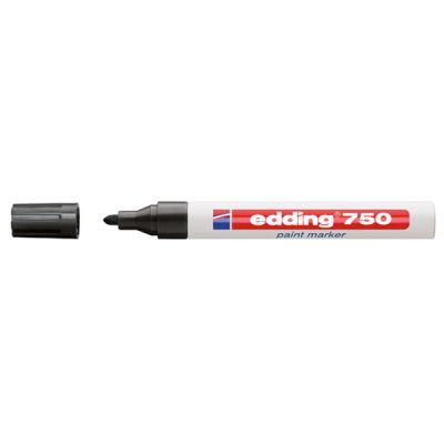 Paint маркер Edding 750 Объл връх 2-4 mm Черен