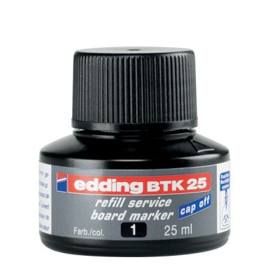 Мастило Edding BTK-25За маркери за бяла дъска, 25 ml Черно