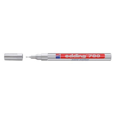 Paint маркер-тънкописец Edding 780 Объл метален връх 0.8 mm Сребрист