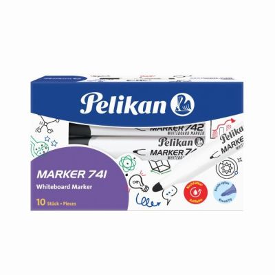 Маркер за бяла дъска Pelikan 74I Объл връх 2 mm Черен