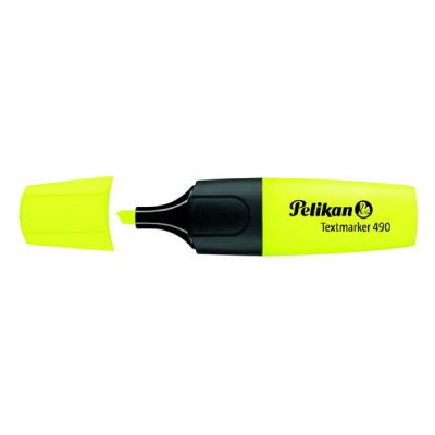 Текст маркер Pelikan 490 Скосен връх 1-5 mm Жълт