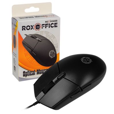 Мишка ROXPOWER ROXOFFICE M306 Оптична, USB, Черна