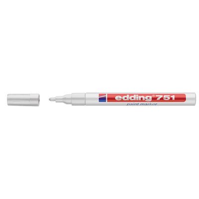 Paint маркер Edding 751 Объл връх 1-2 mm Бял