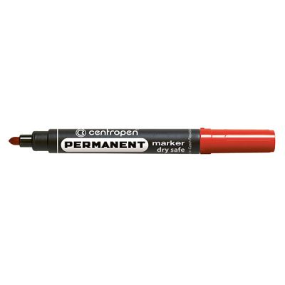 Перманентен маркер Centropen 8510 Объл връх 2.5 mm Червен