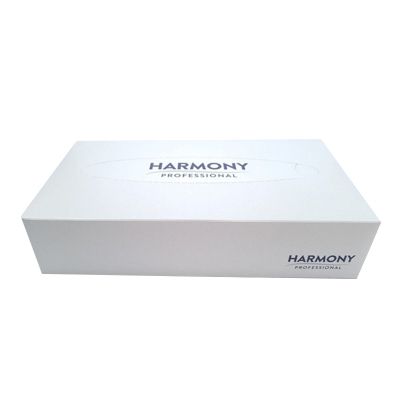 Козметични кърпи Harmony Prima 100% целулоза, двупластови 100 бр. в кутия Бели