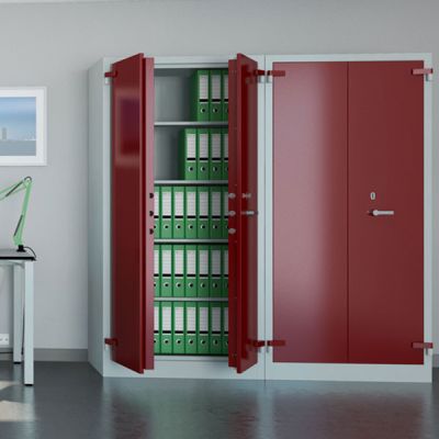 Огнеупорен метален шкаф Malow Office Locker SAM W3A С четири рафта, 126x55x195 cm