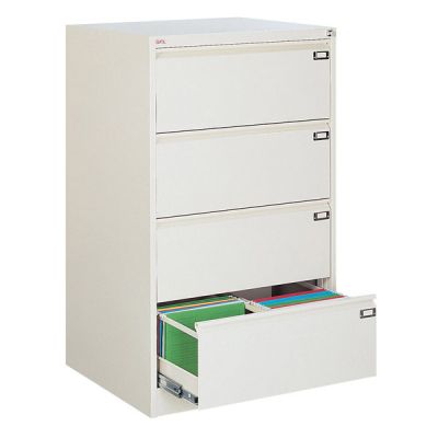 Шкаф за висящи папки Malow File Locker SZK302E Двоен с 4 чекмеджета, 77.5x63x128.5 cm, Сив