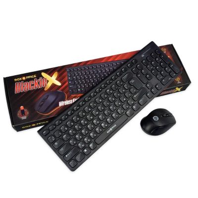 Клавиатура и мишка ROXPOWER BLACKIE X Безжични, USB, Черни