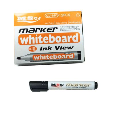 Маркер бяла дъска MS CJ INK VIEW 881 Объл връх 2-3 mm Черен