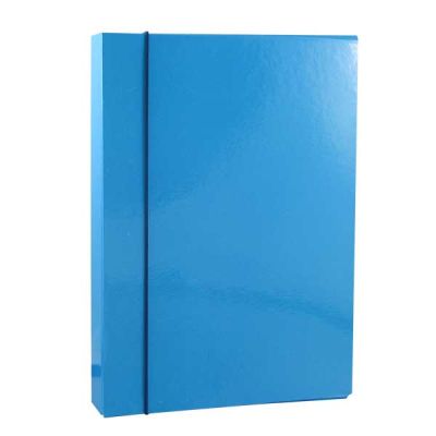 Кутия с ластик Economy Картон мукава, 320x230x40 mm, Синя