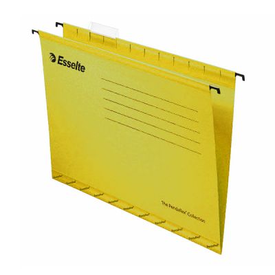 Папка за картотека Esselte PendaflexV-образна, картон Жълта
