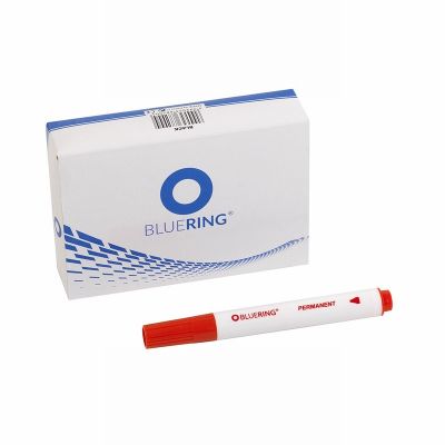 Перманентен маркер Bluering Объл връх 2-5 mm Червен