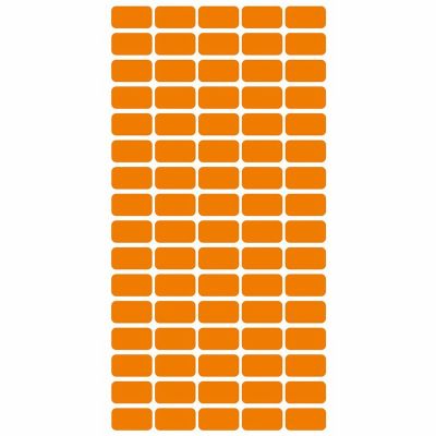 Етикети за цени 12x22 mm 80 етик./лист Оранжев неон