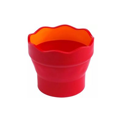 Чаша за рисуване Faber-Castell Пластмасова, червена